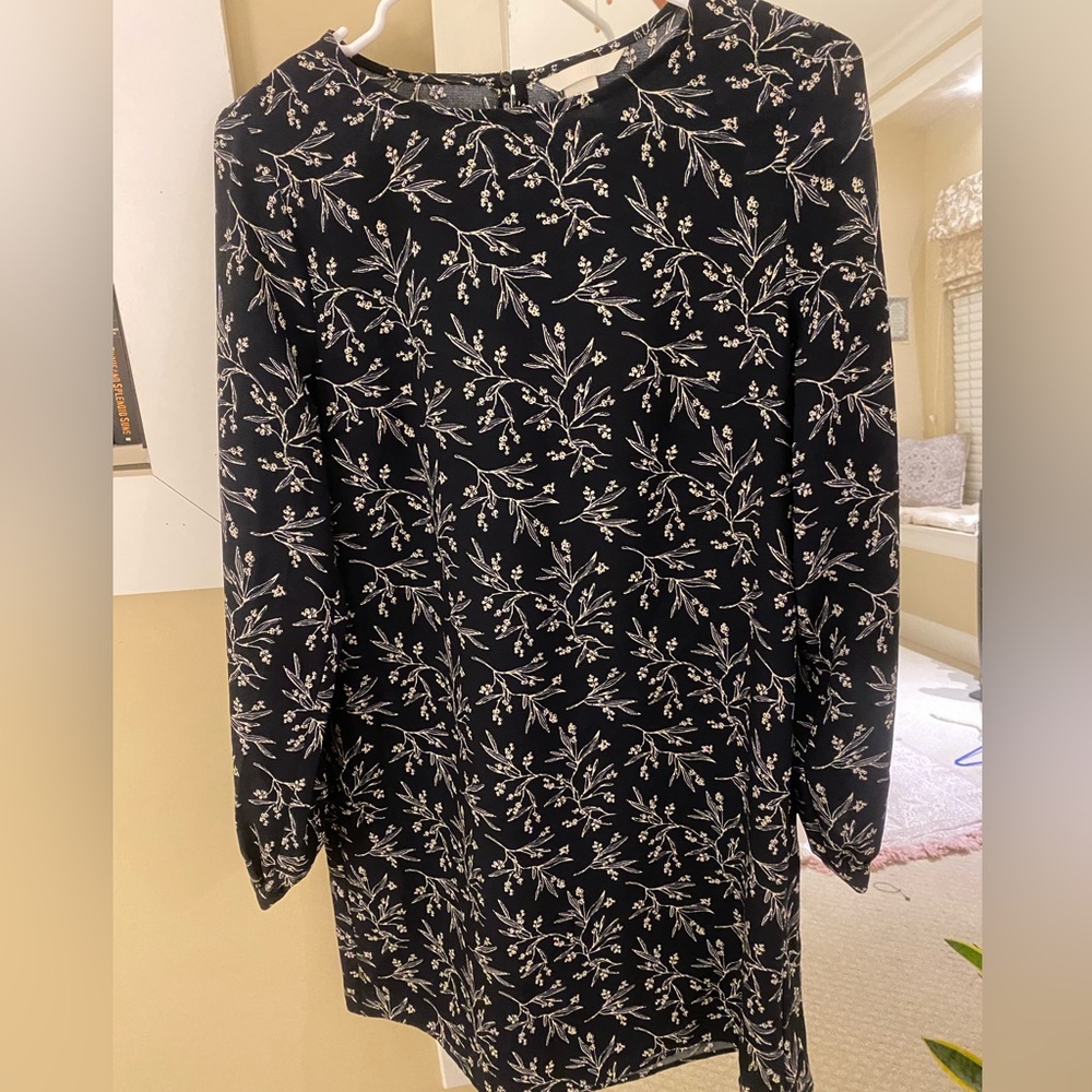 Short Structured Dress with Floral Print